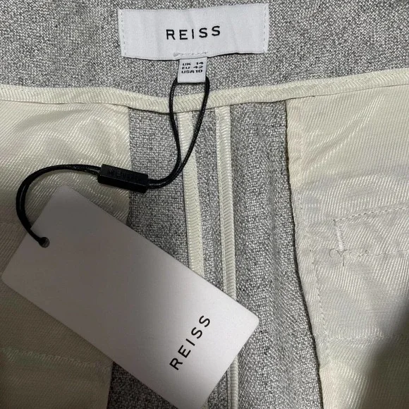 Reiss Brianna Wool Blend Cargo Gray Pants Sz. - Picture 9 of 15